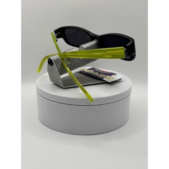 Vintage Y2K Eyeglasses NOS | Narrow Rectangle Style | Grey Sun Lens | Black/Neon - Picture 9 of 10